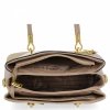 Stylowa Torebka Damska Kuferek 3 Komory firmy Herisson 275A151 Ciemno Beżowa/Żółta